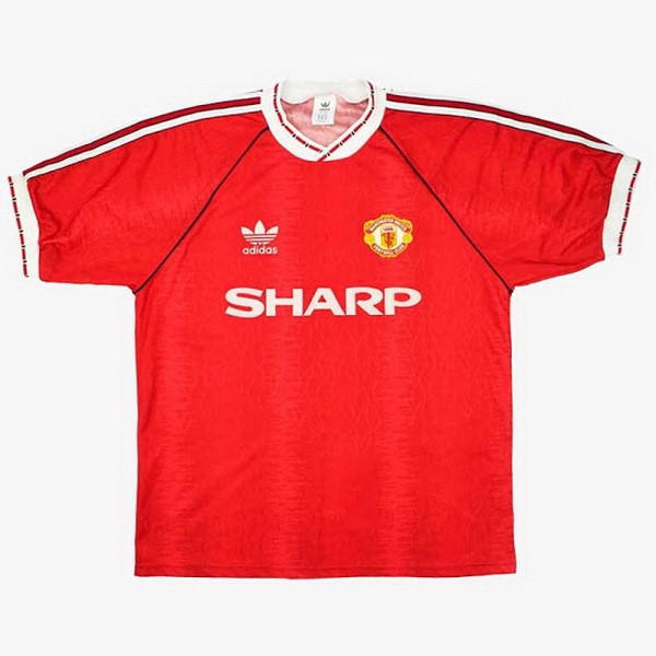 Heimtrikot Thailand Manchester United Retro 1990 1992 Rote Günstige Fußballtrikots